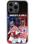 'Croatia Doggos' Funda personalizada para teléfono con 2 mascotas