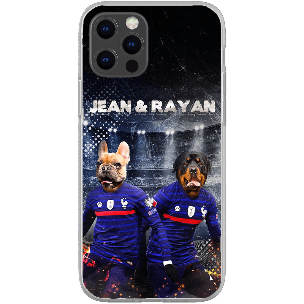 Funda personalizada para teléfono con 2 mascotas &#39;France Doggos&#39;