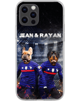 Funda personalizada para teléfono con 2 mascotas 'France Doggos'