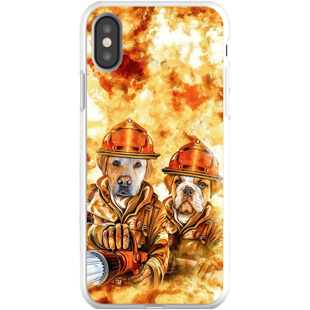 Funda personalizada para teléfono con 2 mascotas &#39;Los Bomberos&#39;