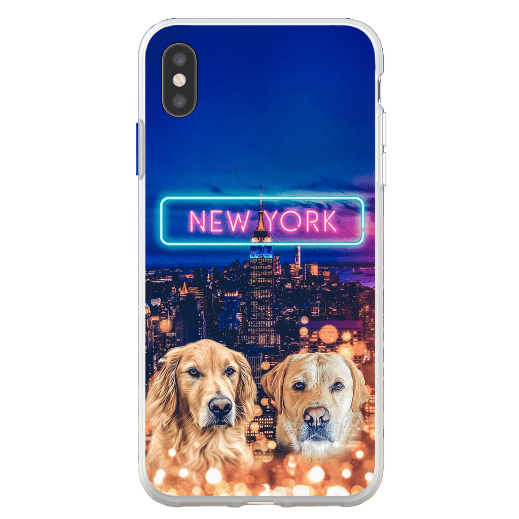 Funda personalizada para teléfono con 2 mascotas &#39;Doggos of New York&#39;