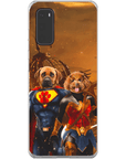 Funda personalizada para teléfono con 2 mascotas 'Superdog &amp; Wonder Doggette'