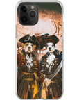 Funda personalizada para teléfono con 2 mascotas 'Los Piratas'