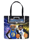 Bolsa de mano personalizada para 2 mascotas 'Golden State Doggos'