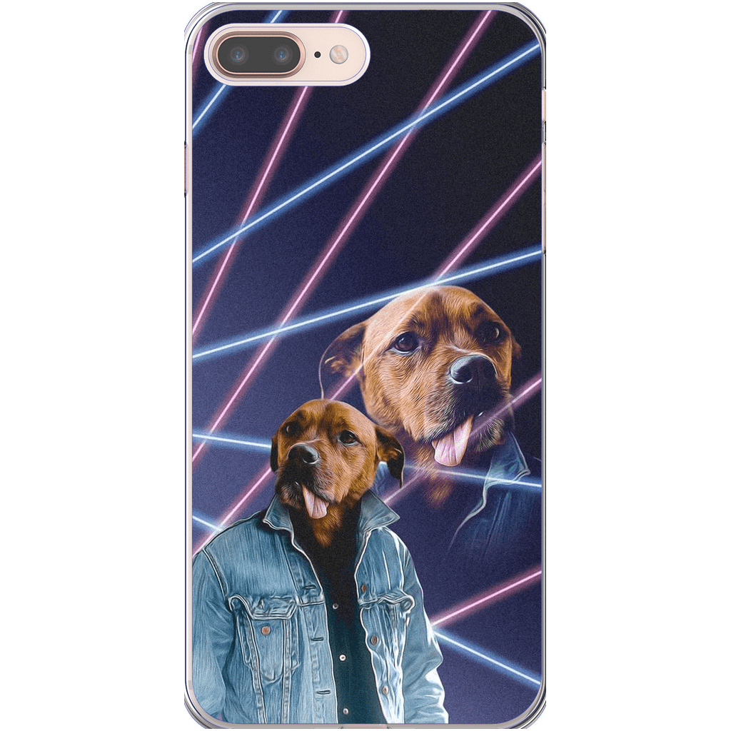 Funda personalizada para teléfono con mascota &#39;1980s Lazer Portrait&#39;