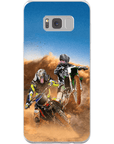 Funda personalizada para teléfono con 2 mascotas 'The Motocross Riders'