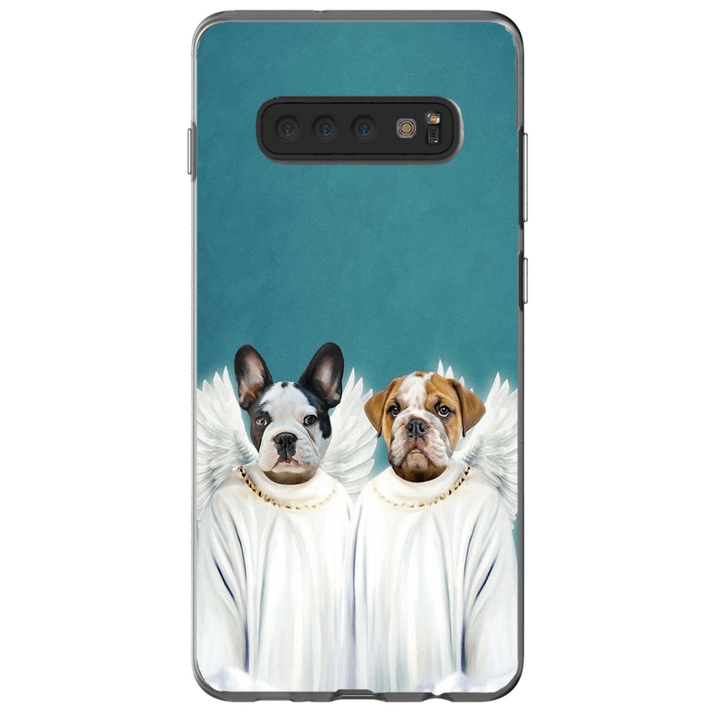 Funda para teléfono con mascotas personalizadas &#39;2 Ángeles&#39;