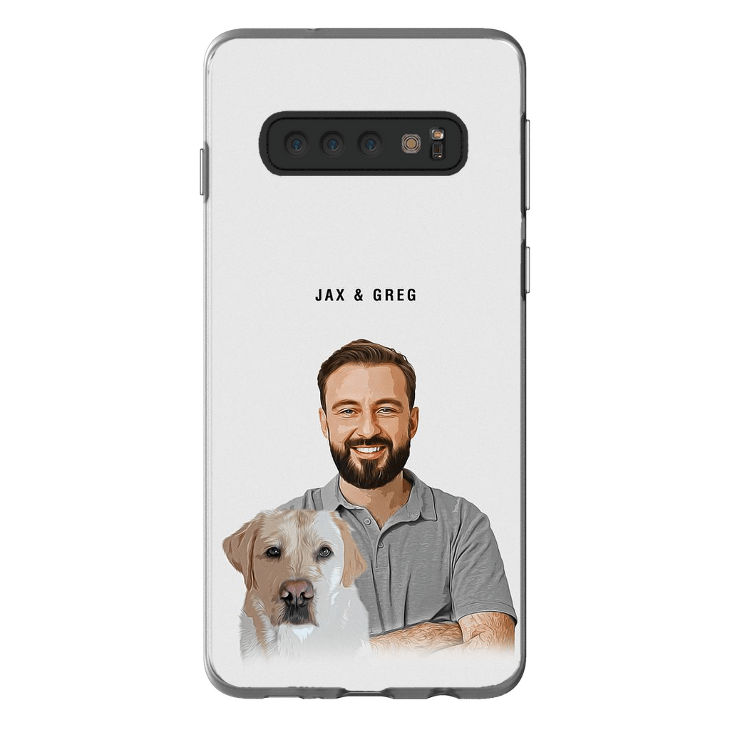 Funda moderna personalizada para teléfono para mascotas y humanos