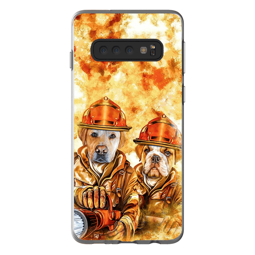 Funda personalizada para teléfono con 2 mascotas &#39;Los Bomberos&#39;