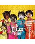 Rompecabezas personalizado de 4 mascotas 'The Doggo Beatles'