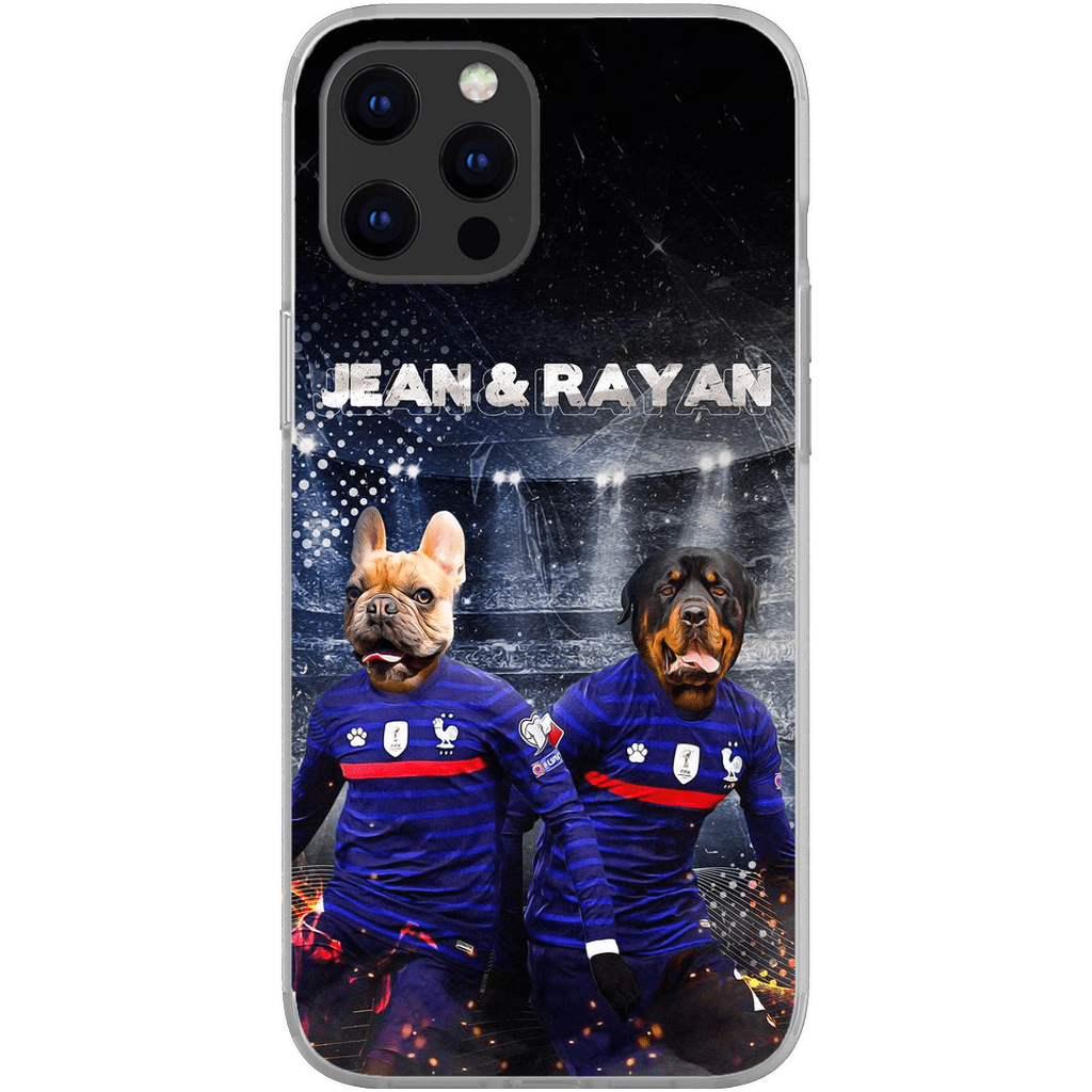 Funda personalizada para teléfono con 2 mascotas &#39;France Doggos&#39;