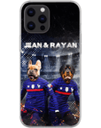 Funda personalizada para teléfono con 2 mascotas 'France Doggos'