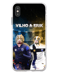 Funda personalizada para teléfono con 2 mascotas 'Finland Doggos'