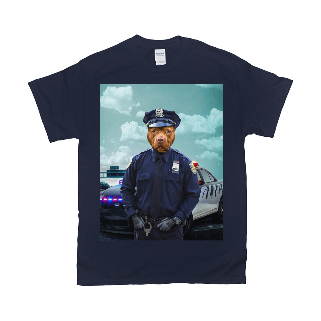 Camiseta personalizada para mascotas &#39;El oficial de policía&#39;