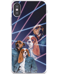 Funda personalizada para teléfono con 2 mascotas '1980s Lazer Portrait'