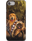 Funda personalizada para teléfono con 2 mascotas 'Chewdogga &amp; Dogg-E-Wok'