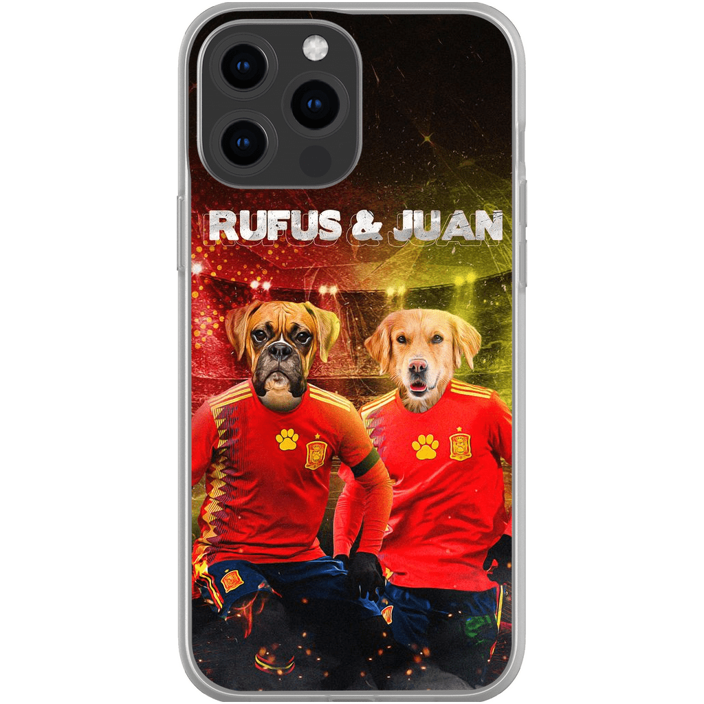 &#39;Spain Doggos&#39; Funda personalizada para teléfono con 2 mascotas