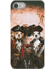 'Los Piratas' Funda personalizada para teléfono con 3 mascotas