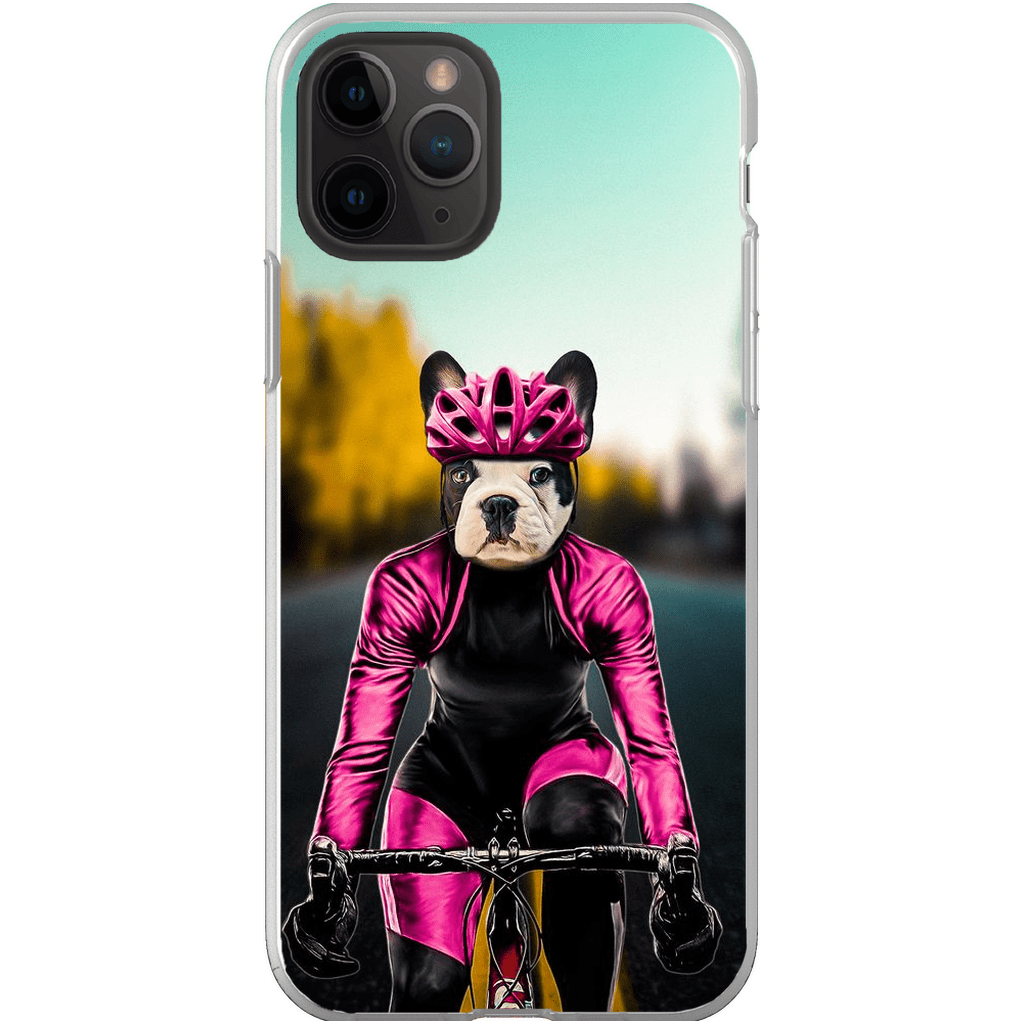 Funda para móvil personalizada &#39;La ciclista femenina&#39;