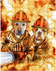 Puzzle personalizado de 2 mascotas 'Los Bomberos'