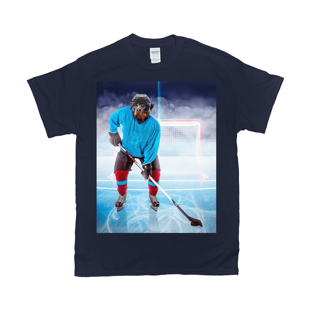 Camiseta personalizada para mascotas &#39;El jugador de hockey&#39;