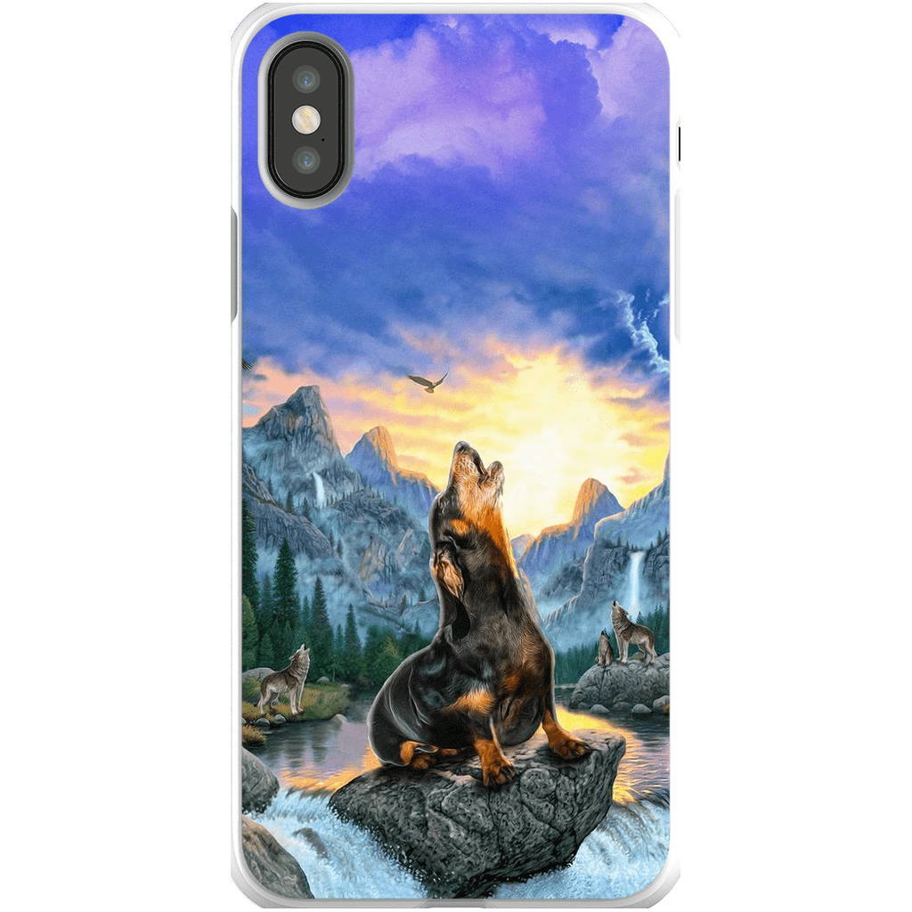 Funda para móvil personalizada &#39;El lobo retro&#39;