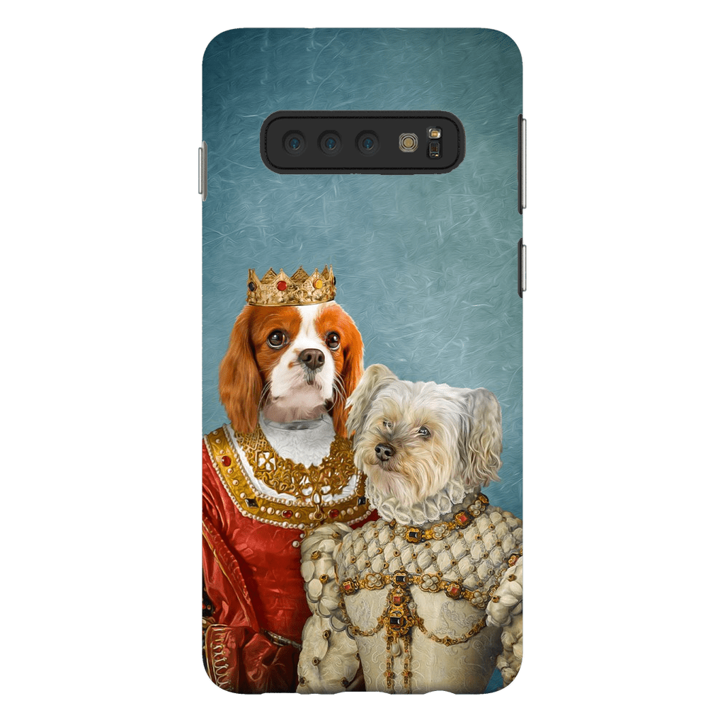 Funda personalizada para teléfono con 2 mascotas &#39;Reina y Princesa&#39;