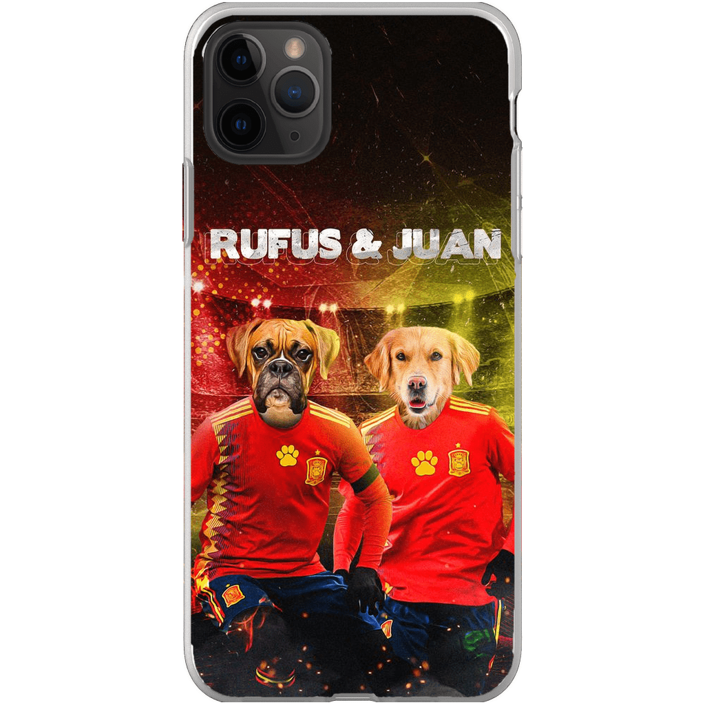 &#39;Spain Doggos&#39; Funda personalizada para teléfono con 2 mascotas