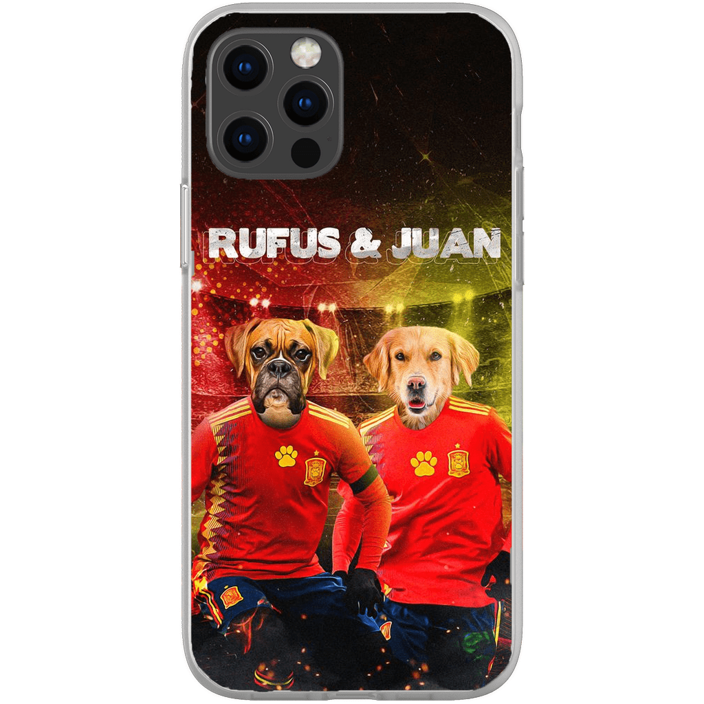 &#39;Spain Doggos&#39; Funda personalizada para teléfono con 2 mascotas