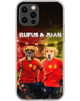 'Spain Doggos' Funda personalizada para teléfono con 2 mascotas