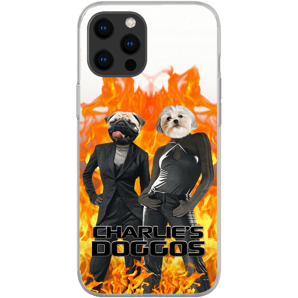 Funda personalizada para teléfono con 2 mascotas &#39;Charlie&#39;s Doggos&#39;