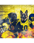 Rompecabezas personalizado de 2 mascotas 'Michigan Doggos'