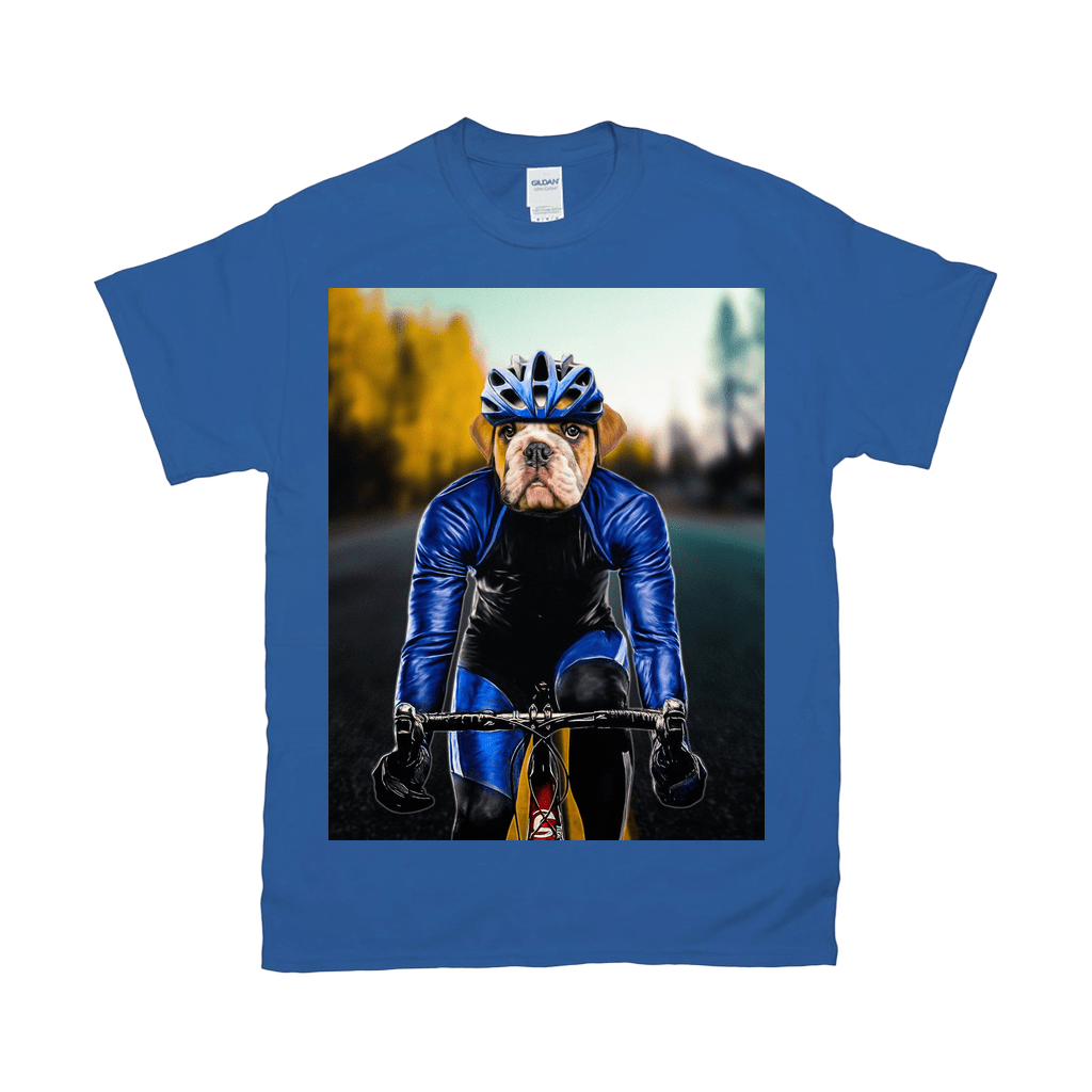 Camiseta personalizada para mascotas &#39;El ciclista masculino&#39;