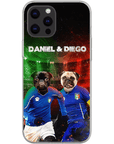 'Italy Doggos' Funda personalizada para teléfono con 2 mascotas