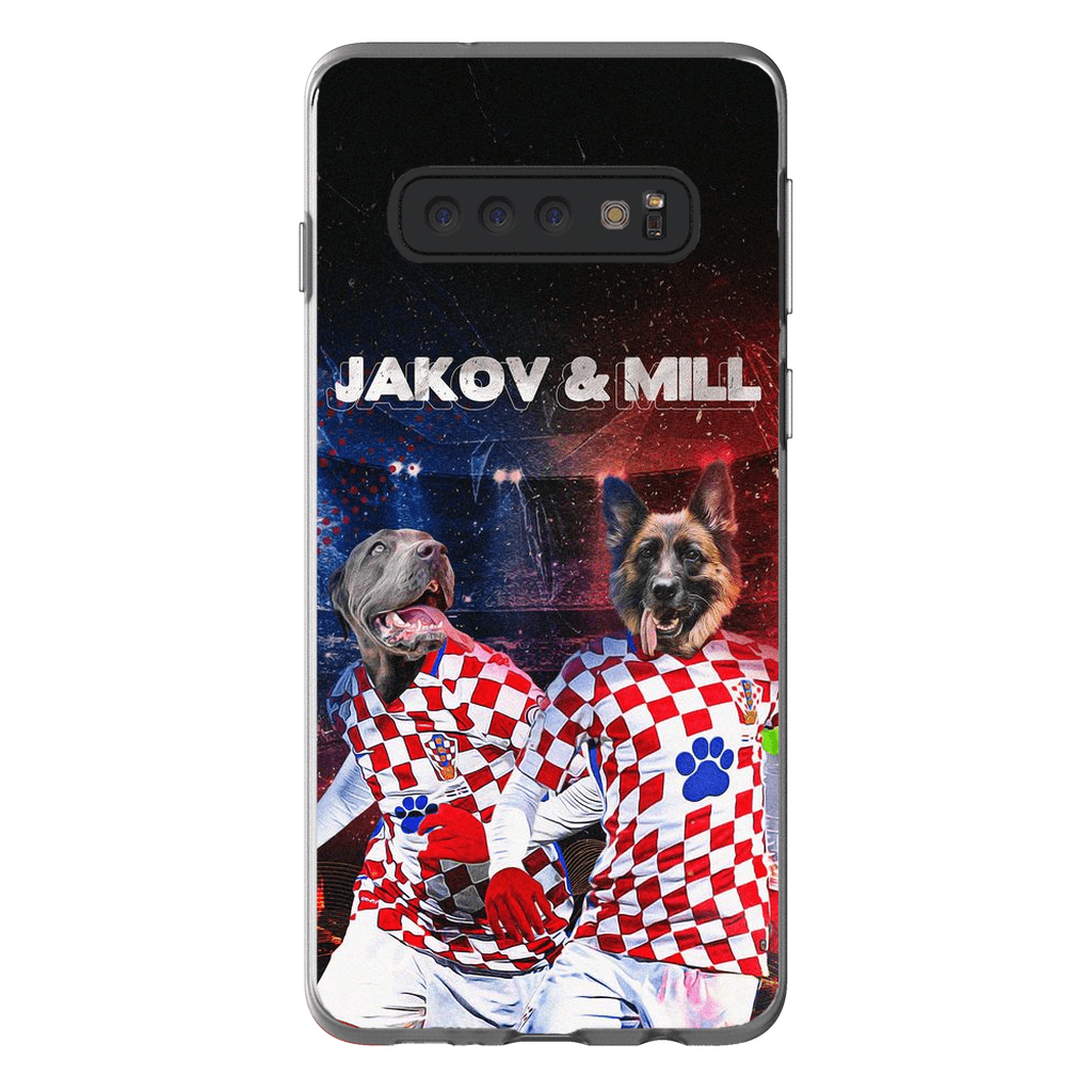 &#39;Croatia Doggos&#39; Funda personalizada para teléfono con 2 mascotas