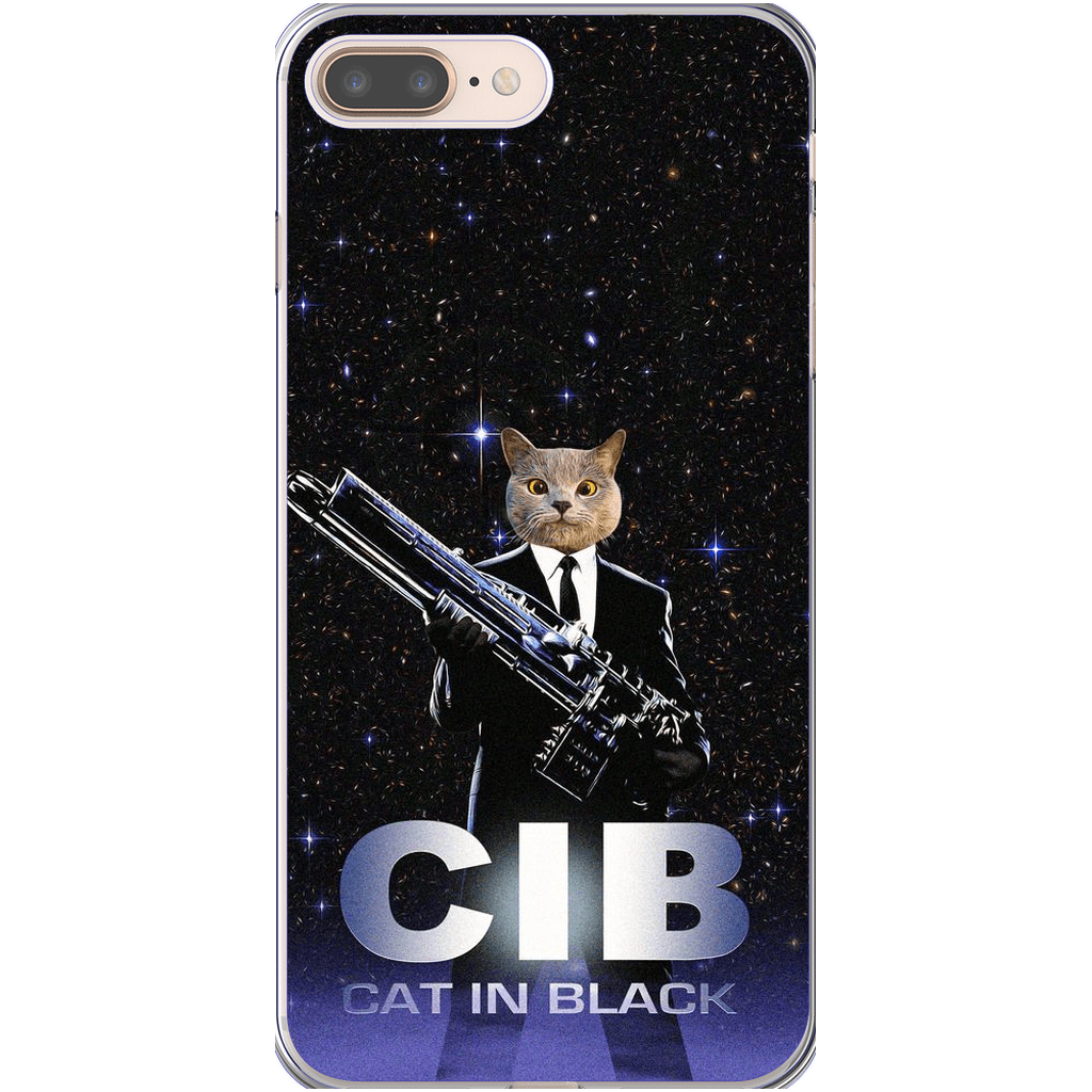 Funda para móvil personalizada &#39;Gato de negro&#39;