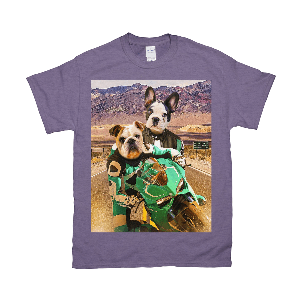 Camiseta personalizada con 2 mascotas &#39;Kawadawgi Riders&#39;