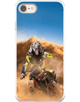 Funda para móvil personalizada 'El piloto de motocross'