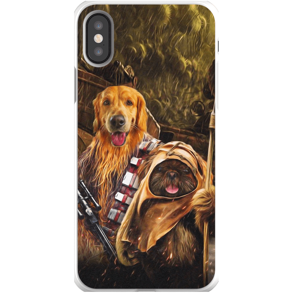 Funda personalizada para teléfono con 2 mascotas &#39;Chewdogga &amp;amp; Dogg-E-Wok&#39;