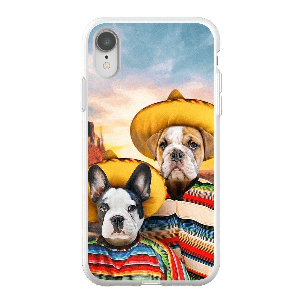 &#39;2 Amigos&#39; Funda personalizada para teléfono con 2 mascotas