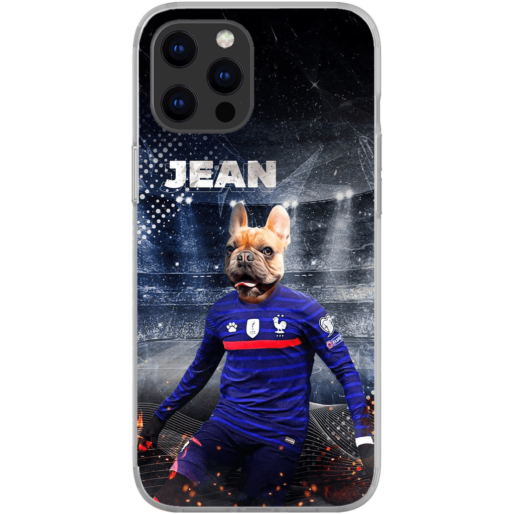 Funda para teléfono personalizada &#39;France Doggos Soccer&#39;