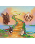 Manta personalizada para 2 mascotas 'The Rainbow Bridge 2 Pet' 