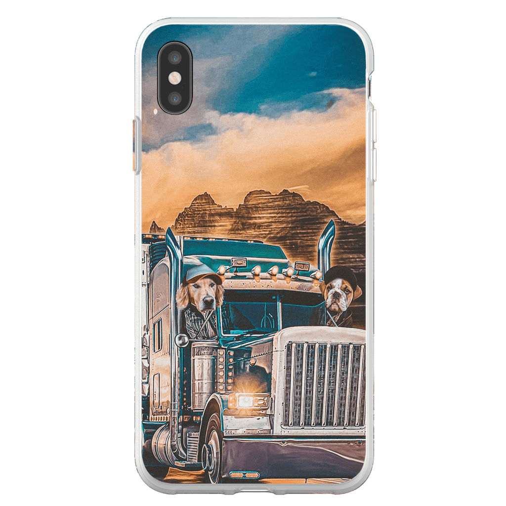 Funda personalizada para teléfono con 2 mascotas &#39;The Truckers&#39;