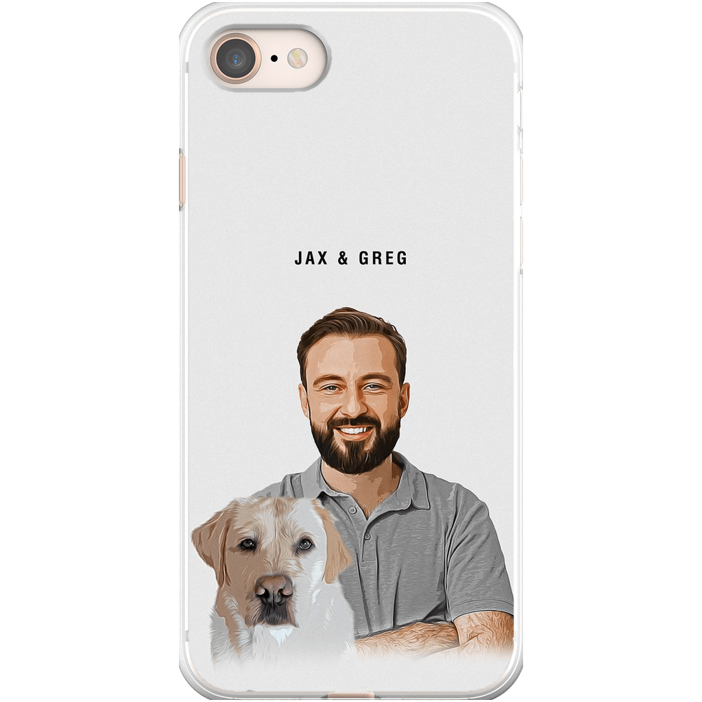 Funda moderna personalizada para teléfono para mascotas y humanos