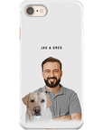 Funda moderna personalizada para teléfono para mascotas y humanos