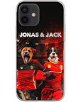 Funda personalizada para teléfono con 2 mascotas 'Belgium Doggos'