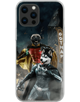 Funda personalizada para teléfono con 2 mascotas 'Bat Dog &amp; Robpaw'