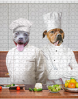 Puzzle personalizado de 2 mascotas 'The Chefs'