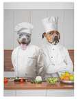 Manta personalizada para 2 mascotas 'The Chefs' 