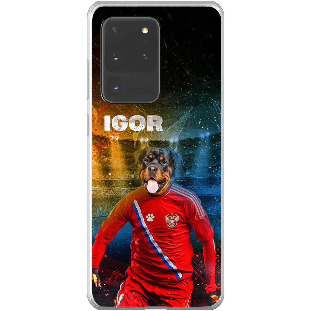 Funda para móvil personalizada &#39;Russia Doggos Soccer&#39;